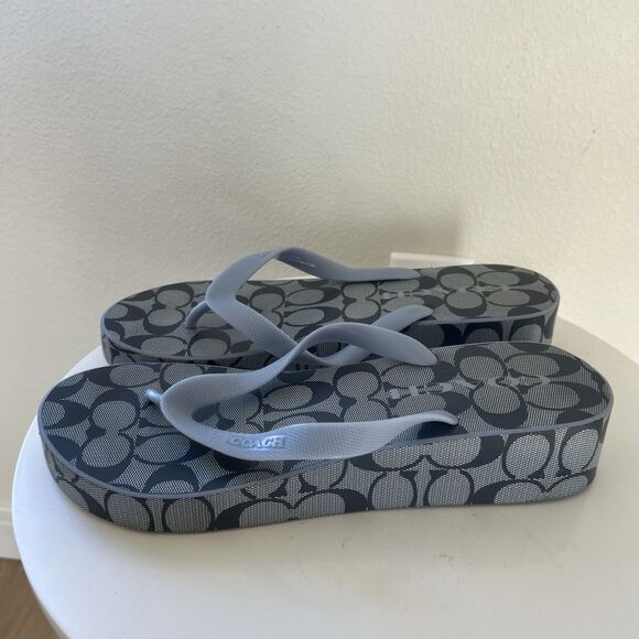 Coach Lynn Flip Flop Women’s 11 Platform Wedge Thong Sandal - Picture 2 of 5